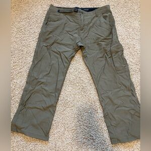 Prana Green Cargo Pants Stretch Zion Straight Pant Mud